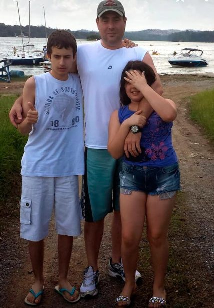 Ciro Mei Neto e seu filho Bruno Roberto Mei, filha Sthefany Mei